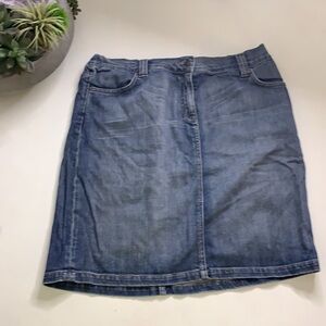 Mimi maternity blue denim summer mini skirt medium casual